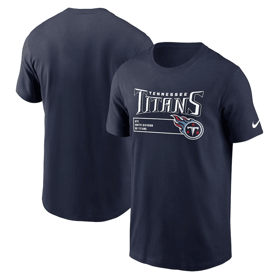 Men's Tennessee Titans Navy Division Essential T-Shirt Men's Tennessee Titans Navy Division Essential T-Shirt